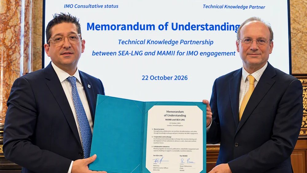 SEA-LNG and MAMII sign four-year partnership on methane emissions