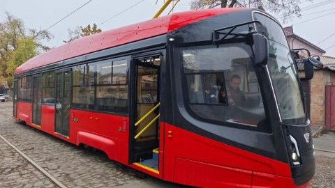Standard gauge trams on test in Rostov-na-Donu
