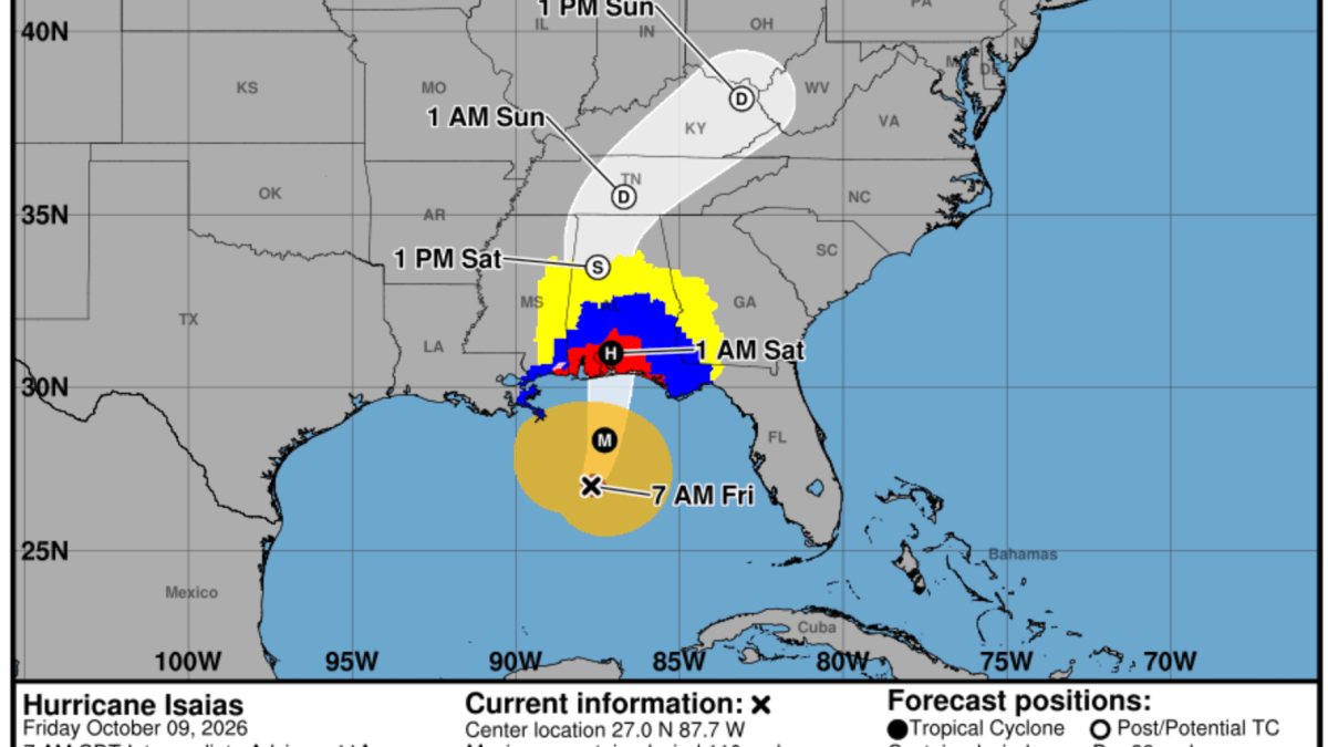 First hurricane to reach U.S. in 2026 could arrive by Friday night