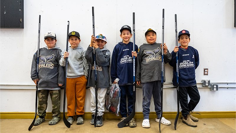 NHLPA and Quark Donate Hockey Sets and Equipment to Nunavut Youth
