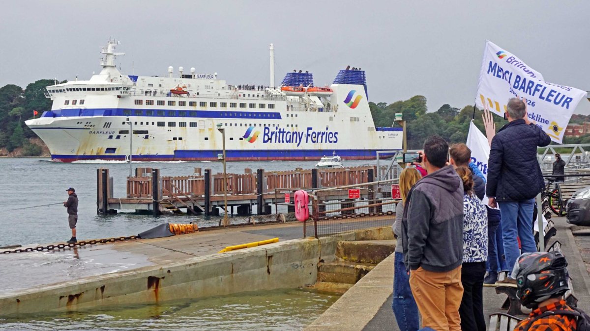 End of an era as Barfleur departs Poole for the final time