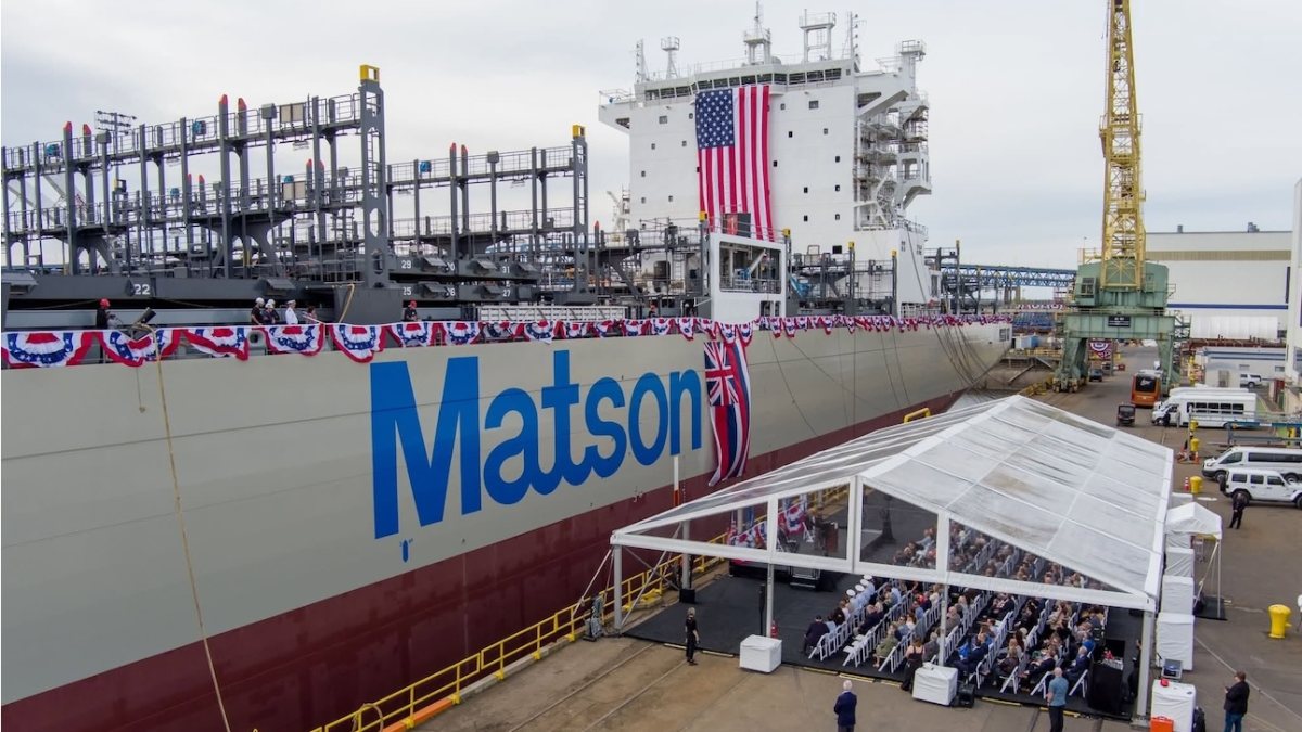 Matson christens 1st new vessel of $1B US shipyard order