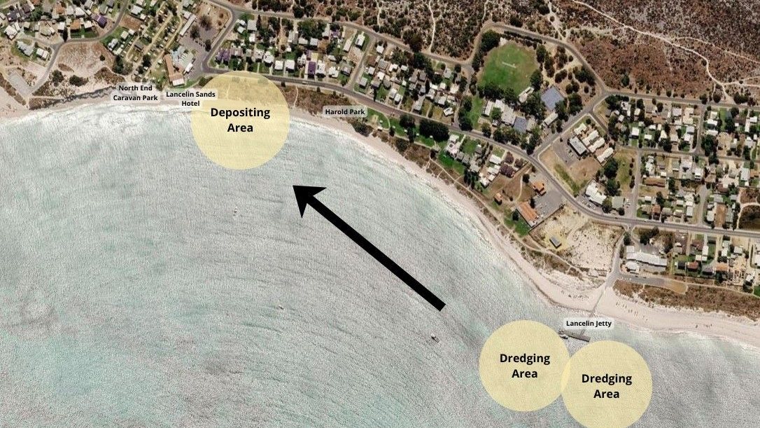 Dredging work underway near Lancelin jetty