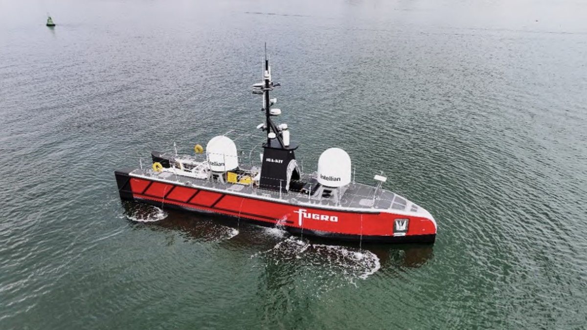 Fugro's 18-meter USV on survey duty at 'world's longest interconnector'