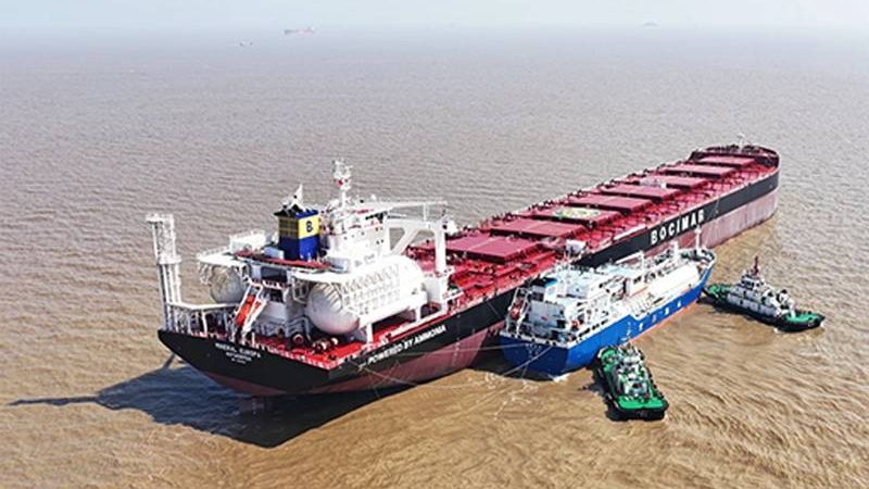 First Commercial Ship-to-Ship Green Ammonia Bunkered in China