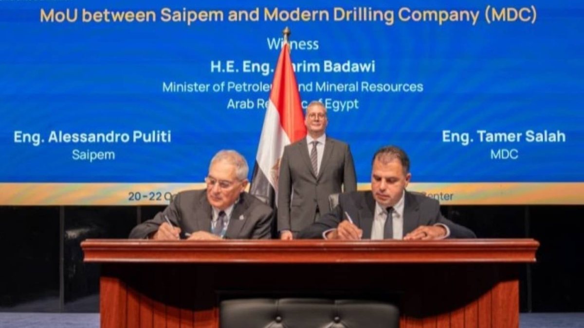 Saipem and MDC sign MoU for offshore drilling in Egypt