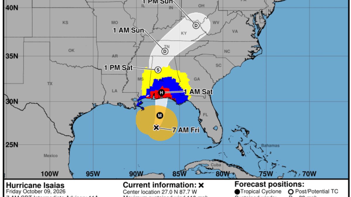 First hurricane to reach U.S. in 2026 could arrive by Friday night