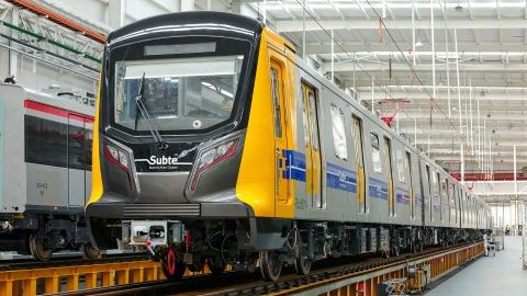 CRRC unveils Buenos Aires metro trainset