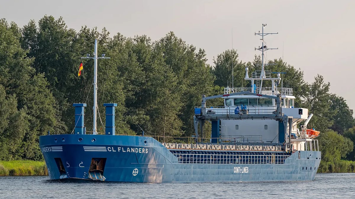 Cargo ship runs aground near Sweden's Varberg Port
