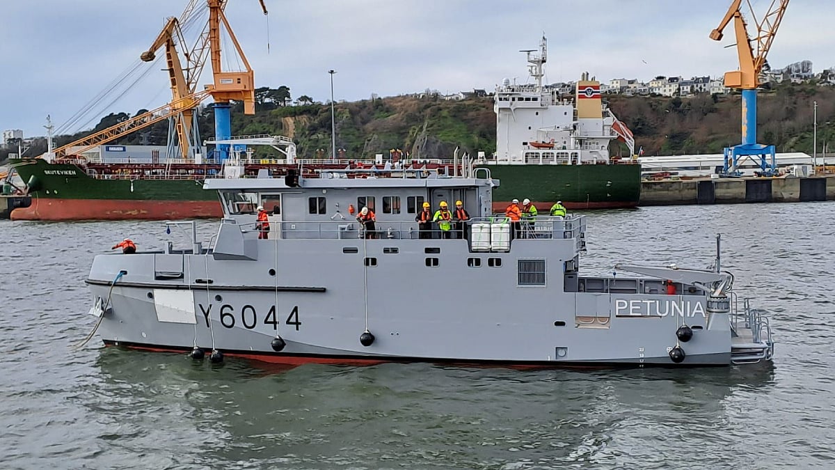 French Navy's new dive support boat floated out
