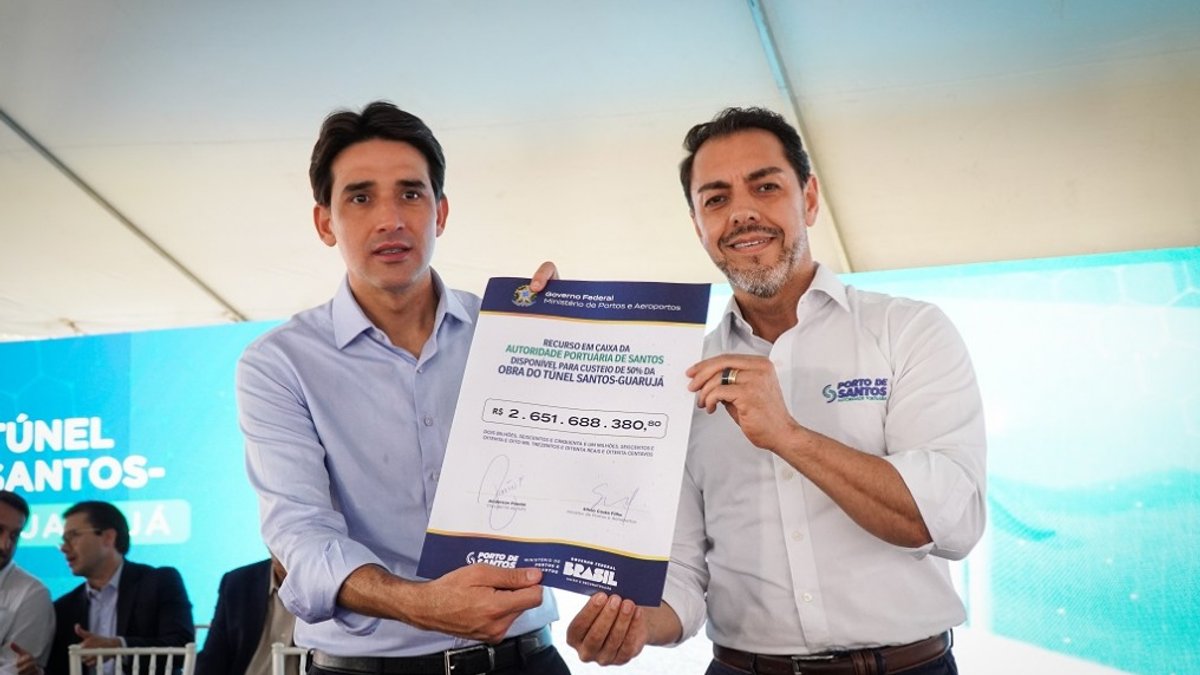 APS presents resources reserved for works on the Santos-Guarujá tunnel