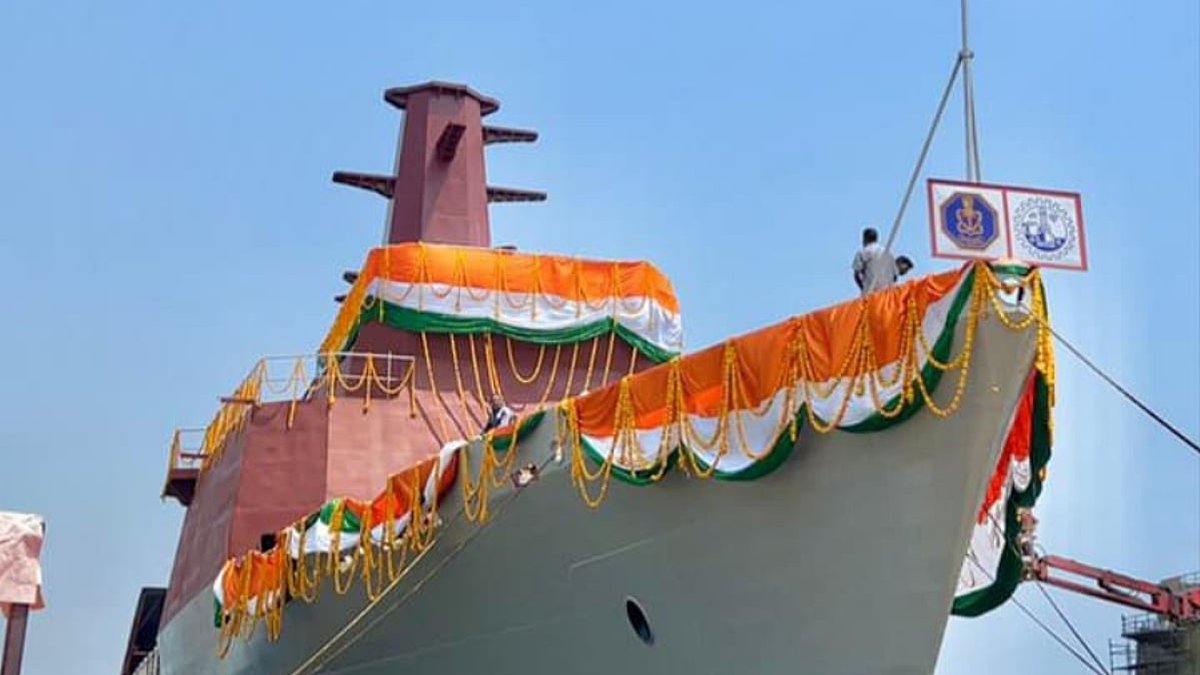 Indian Navy’s newest offshore patrol vessel hits the water