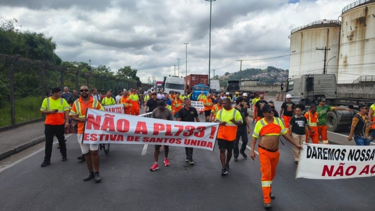 Port of Santos again records partial strike of dockers against changes in the Ports Law