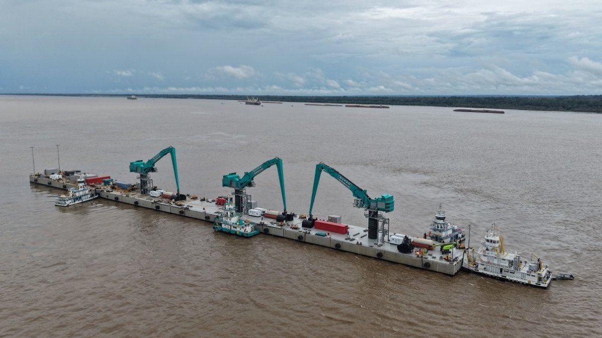 Itacoatiara receives the largest floating bulk pier in the Americas