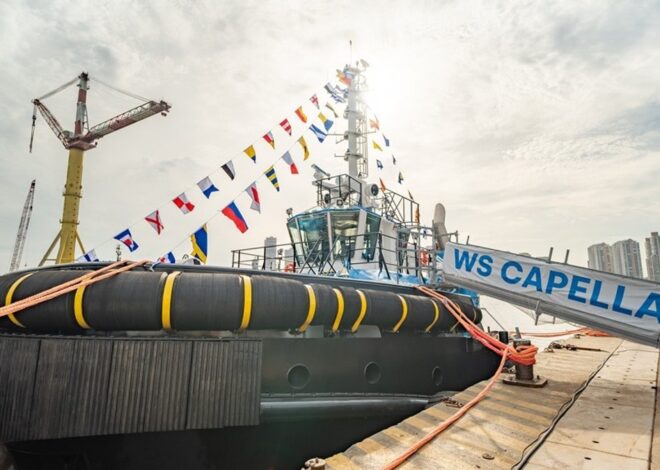 Wilson Sons launches new tug to operate in the Port of Santos