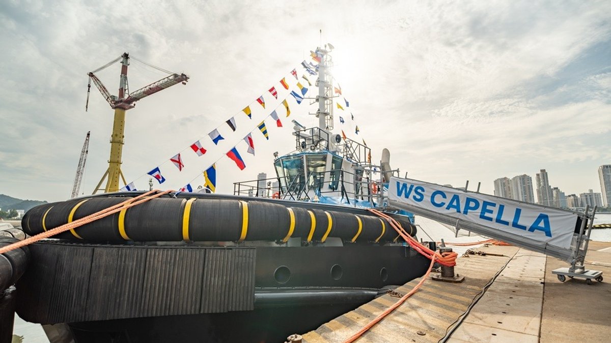 Wilson Sons launches new tug to operate in the Port of Santos