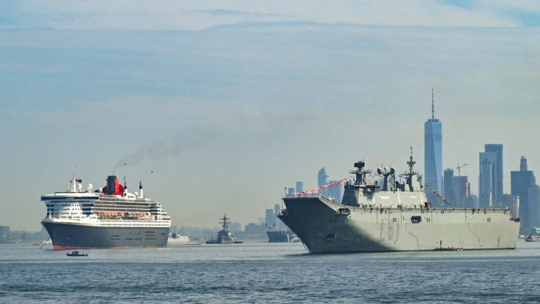 A British Ocean Liner Takes Center Stage as America Turns 250 Queen Mary 2 in New York Harbor