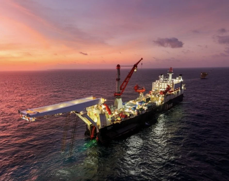 Allseas’ large 28-year-old pipelayer returns to sea after major 10-month upgrade Allseas’ large 28-year-old pipelayer returns to sea after major 10-month upgrade