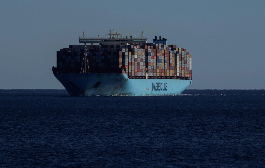 Container Spot Rates Edge Higher as Peak Season Faces Mid-July Test FILE PHOTO: Containers are seen on the Maersk's Triple-E giant container ship Majestic Maersk, one of the world's largest container ships, as it sails in the Strait of Gibraltar towards the port of Algeciras, Spain January 19, 2023. REUTERS/Jon Nazca/File Photo