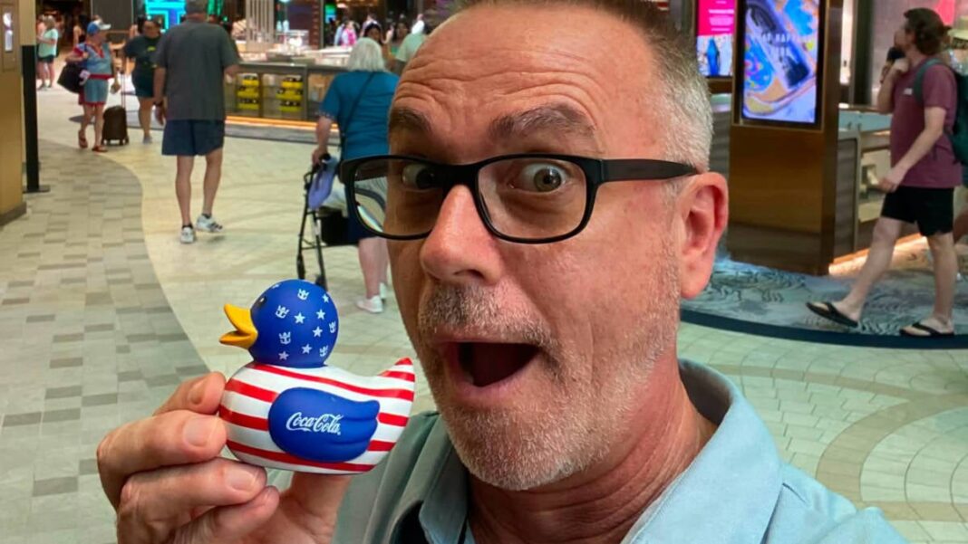Cruise Director Reveals Patriotic Duck Hunt Across Royal Caribbean Fleet America Duck on Utopia of the Seas