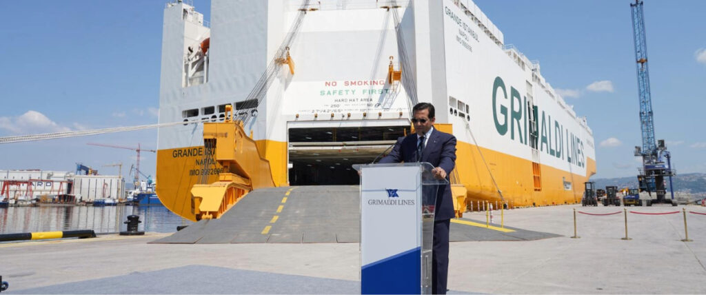Grimaldi Group presented its latest Pure Car & Truck Carrier (PCTC), Grande Istanbul, during a ceremony at Autoport in Kocaeli, Türkiye.