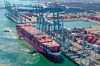 ONE adds Australia service through Maersk’s Qilin network ITS, ONE, Port of Long Beach June 2026 aerials
