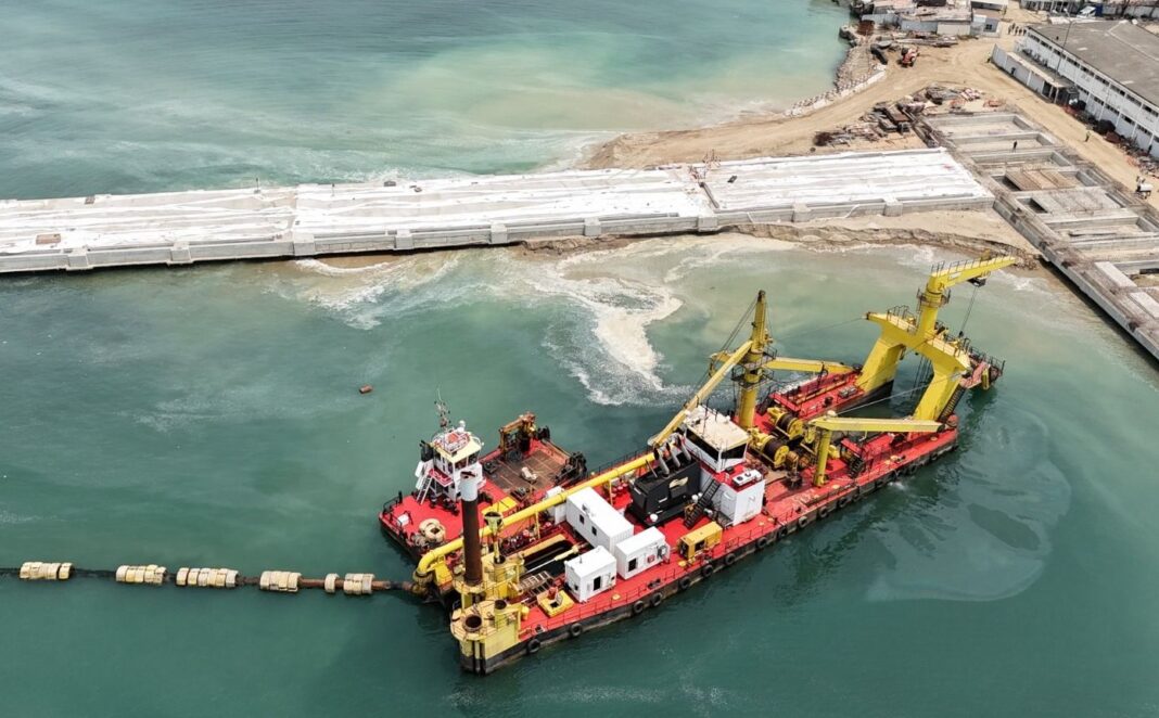 PHOTO OF THE DAY: Dredging work underway at Luanda Naval Base
