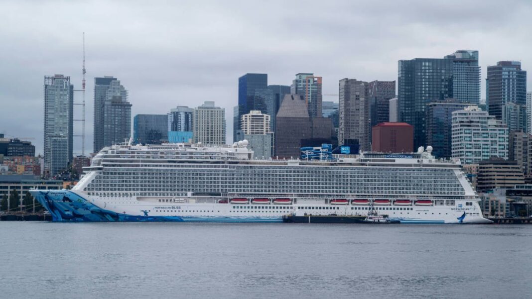 Propulsion Repairs Shorten Every Port Visit for Norwegian Bliss Norwegian Bliss in Seattle