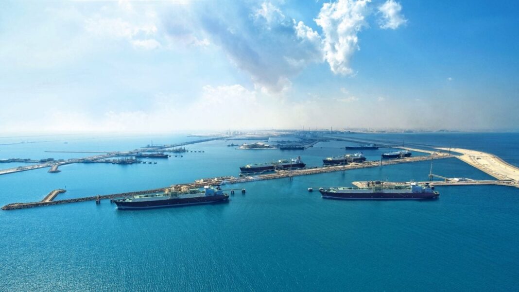 Qatari LNG Ship Struck in Strait of Hormuz, Testing US Talks Oil tankers anchored near Strait of Hormuz after Iran conflict disrupts Persian Gulf shipping routes