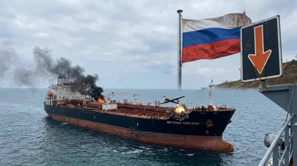 Russian vessel attacked