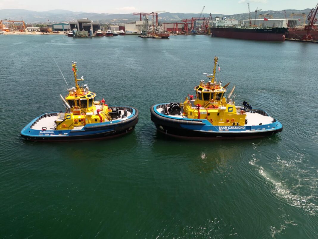 SAAM takes delivery of two new tugboats from SANMAR SAAM takes delivery of two new tugboats from SANMAR