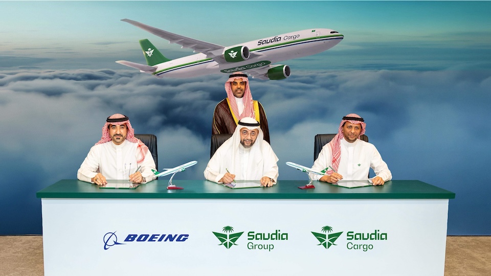 Saudia Cargo signs agreement with Boeing for four 777Fs
