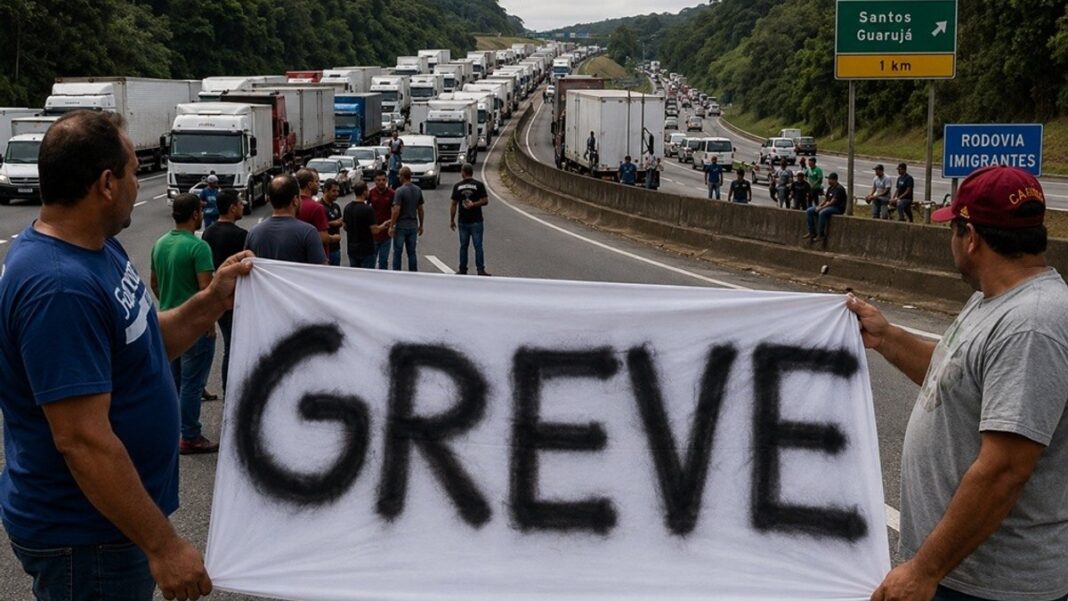 Truck drivers end strike at the Port of Santos after approval of Freight MP in the Senate Truck drivers end strike at the Port of Santos after approval of Freight MP in the Senate