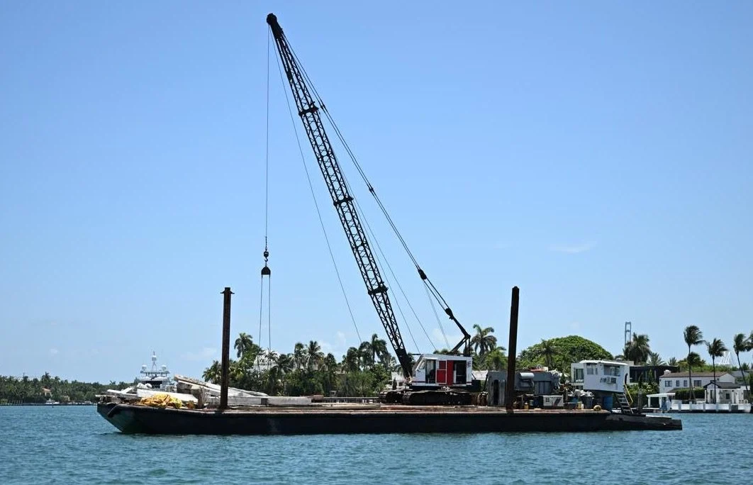 Tugboat Captain Pleads Guilty in Fatal Biscayne Bay Collision That Killed Three Children The barge from the vessel collision near Hibiscus Island, July 28, 2025