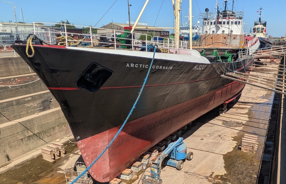 Two major milestones reached for Arctic Corsair relocation, dredging work underway Two major milestones reached for Arctic Corsair relocation, dredging work underway