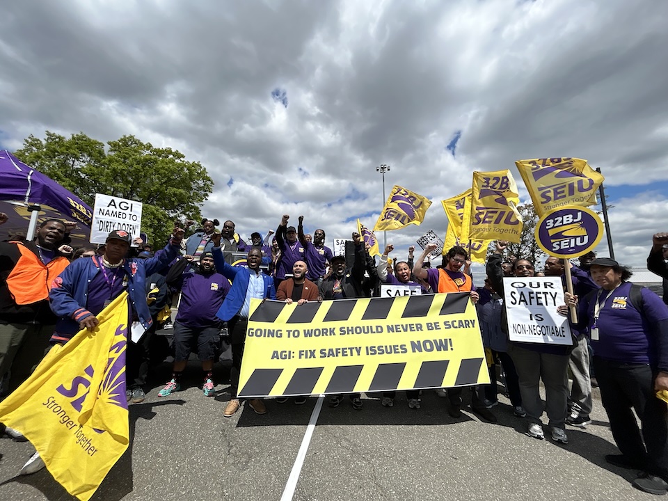 AGI workers protesting