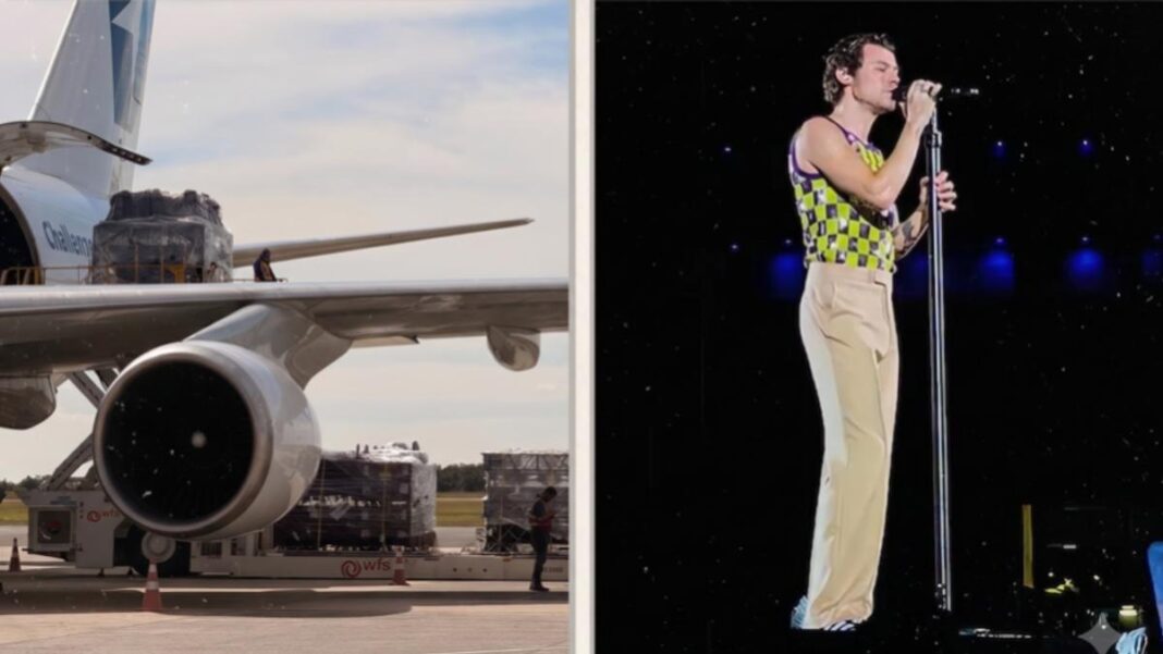 Viracopos receives 6 aircraft with 522 tons of equipment from singer Harry Styles Viracopos receives 6 aircraft with 522 tons of equipment from singer Harry Styles
