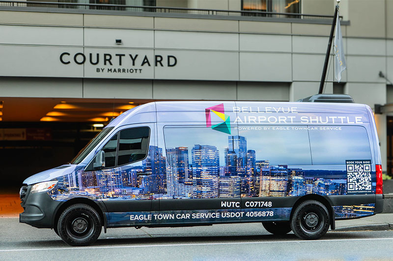 Visit Bellevue Debuts Cruise and Airport Shuttle Courtyard Marriott Shuttle